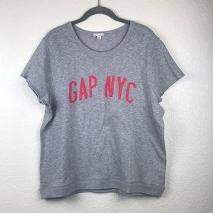 Gap NYC Thermal Short Sleeve Shirt XL Gray NEW